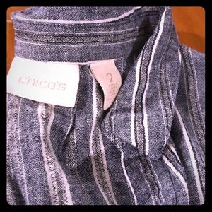 Chico’s denim-blue and gold Tunic, 2 (M)